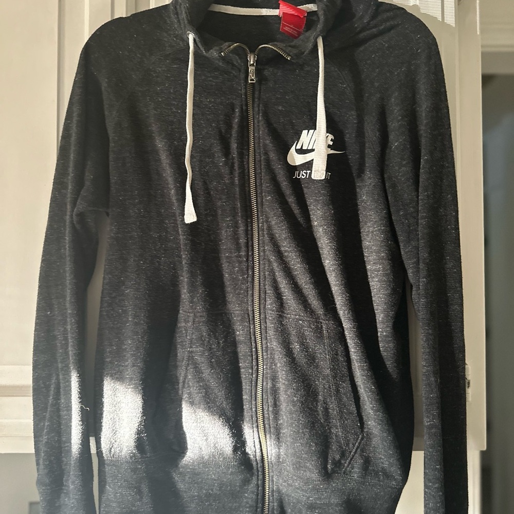 Nike Charcoal Hoodie with White Accents